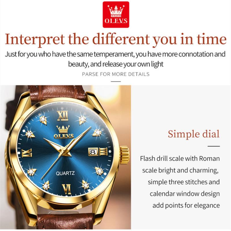 OLEVS Новые женские часы. Элегантные, модные и интеллектуальные водонепроницаемые светящиеся высококачественные часы.