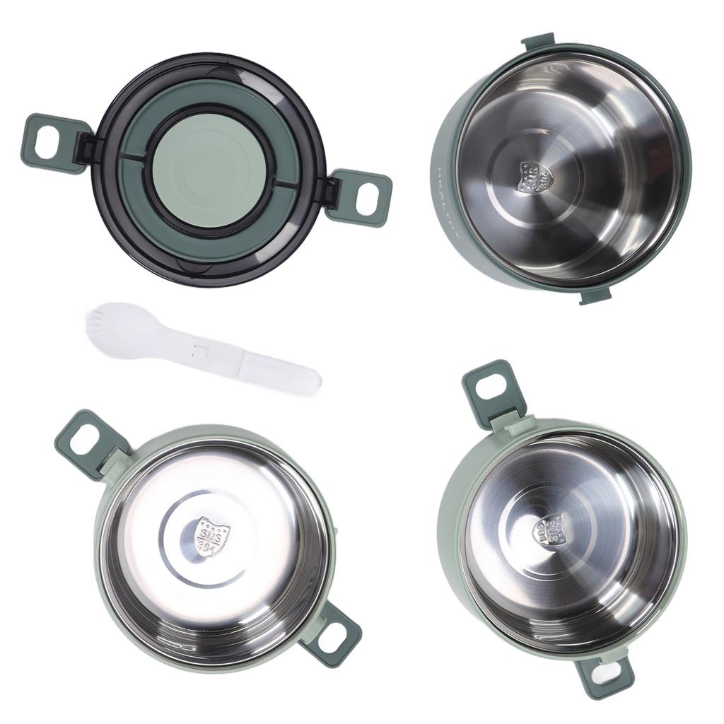 Термоконтейнер для ланча 2200 мл, трехслойный, съемный, портативный, из нержавеющей стали 304