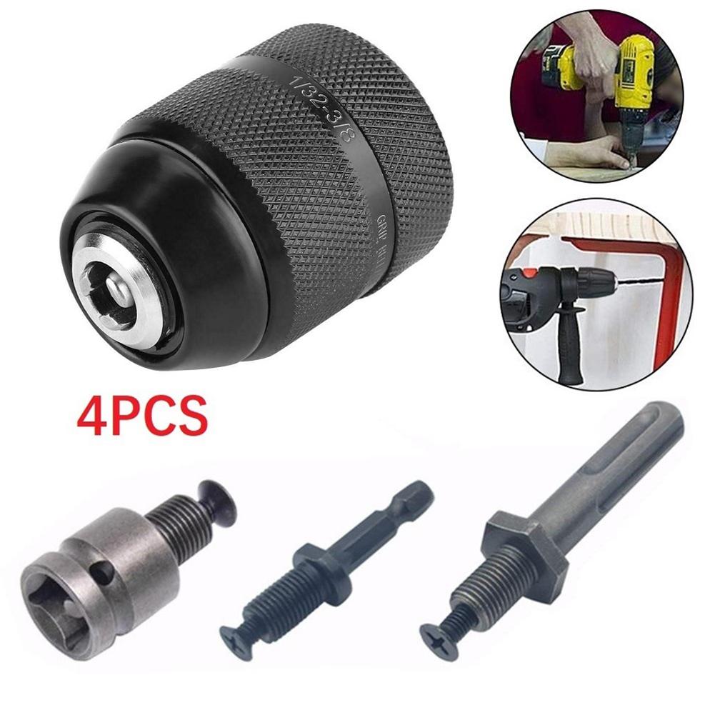 Патрон для дрели 3/8-24UNF, 4 шт., адаптер переходника для патрона