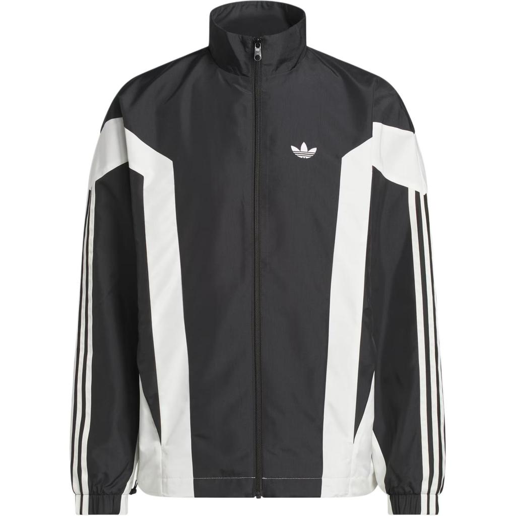 adidas Оригинальная ветровка-бомбер в стиле колор-блок для баскетбола Черно-белая JZ6965