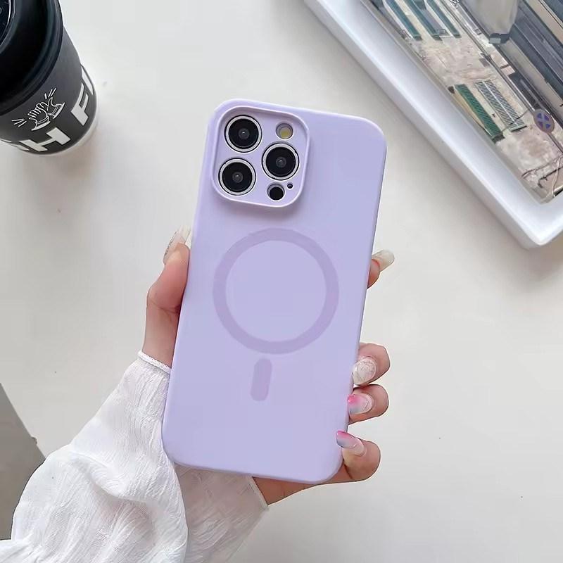 Оригинальный жидкий силиконовый матовый флуоресцентный чехол Magsafe для iPhone 16 15 14 13 12 Pro Max беспроводной зарядный магнитный мягкий чехол