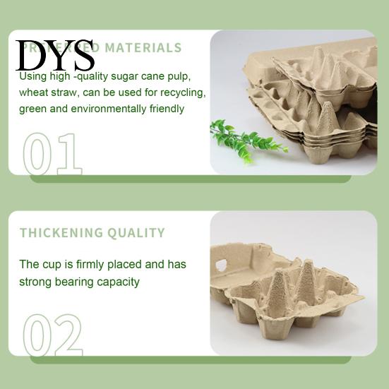 Shock-proof Egg Tray 40Pcs Paper Pulp Shock-Proof Design Bulk 6/8/10/12/15 Count Protective Packaging Natural Cardboard Cartons Reusable Eco-Friendly