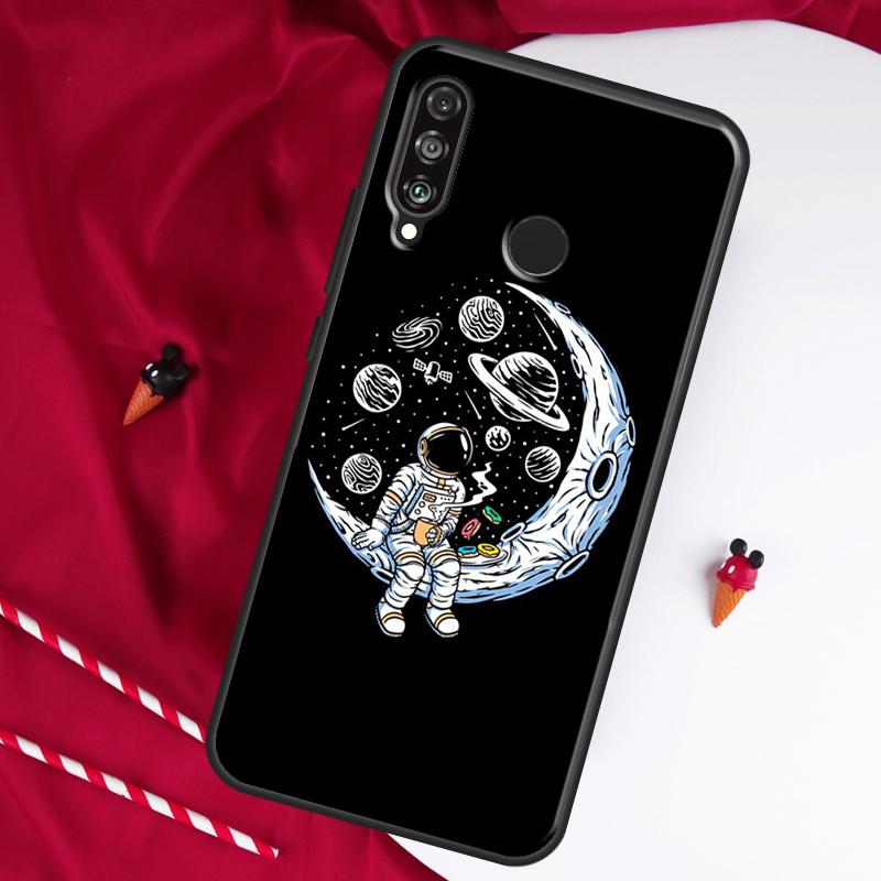 Эстетичный Космос Луна Астронавт Для Huawei Nova 9 SE 10 5T Y90 Y70 Y60 Y61 Y91 Y72 12i 12s 11i P60 Pro P20 P30 P40 Lite Чехол