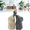 A Pair Of Beige Grey Elephants Animal Handicrafts Living Room Decoration Gift