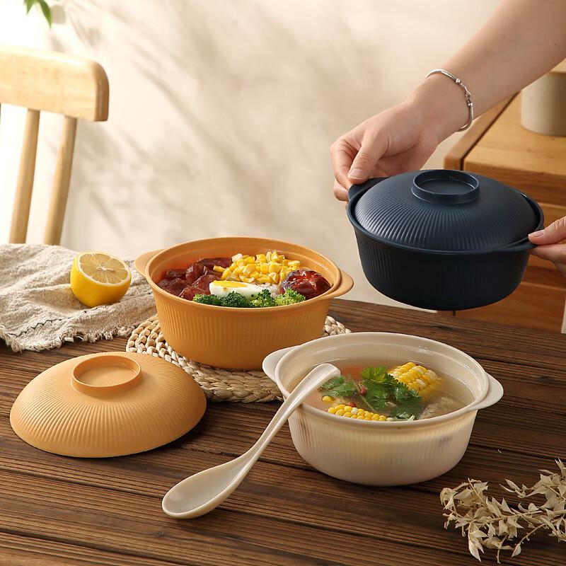 Bingyue PP Imitation Ceramic Noodle Bowl Set