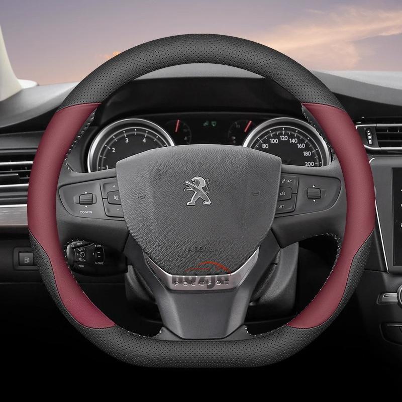 35 см 38 см Кожаная оплетка на руль автомобиля для Peugeot 5008 408 308 Rifter e-Expert Expert e-Traveller Landtrek Аксессуары