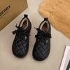 Soft-soled Lace-up Thickened Lazy Bread Shoes Women's Autumn and Winter 2025 New Velvet Cotton Shoes Casual Versatile Snow Boots