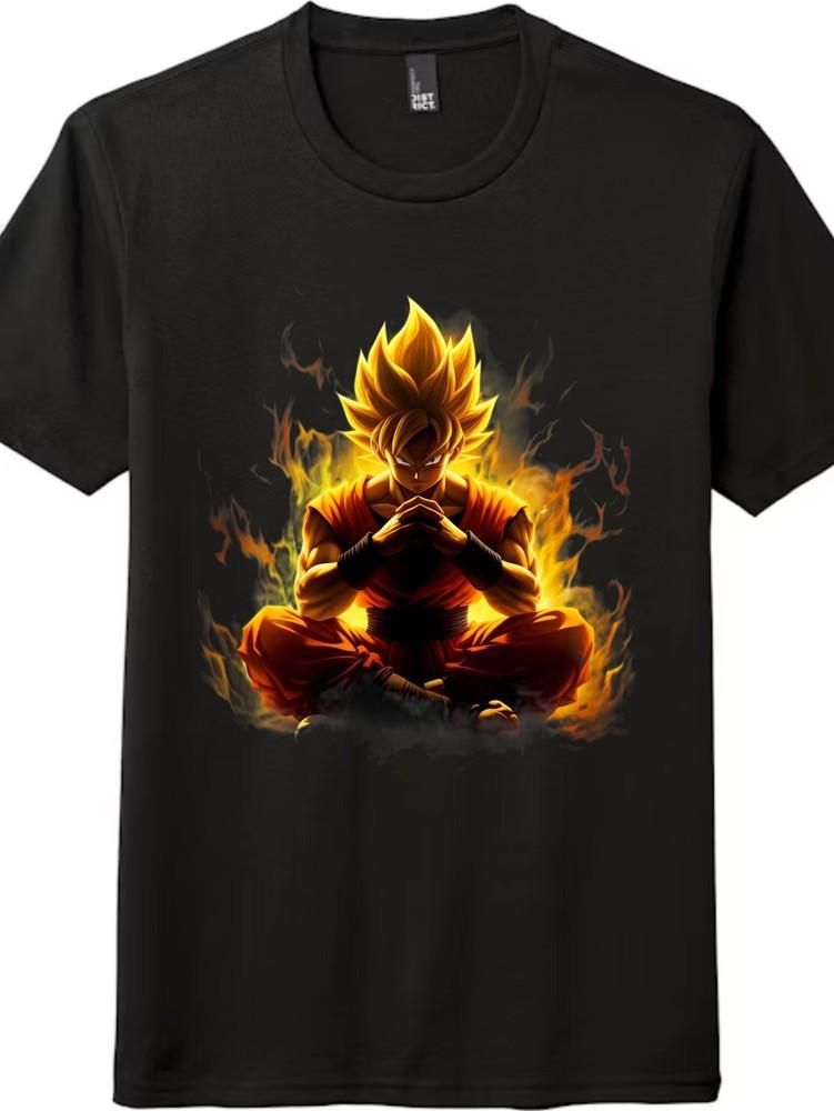 Футболка Dragon Ball Goku Super Saiyan, Унисекс с графическим принтом|Для повседневной носки и аниме-мероприятий