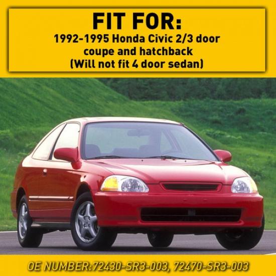 Для 92-95 Honda Civic 2/3-дверный купе хэтчбек отделка двери накладка стойки комплект молдингов оконного проема