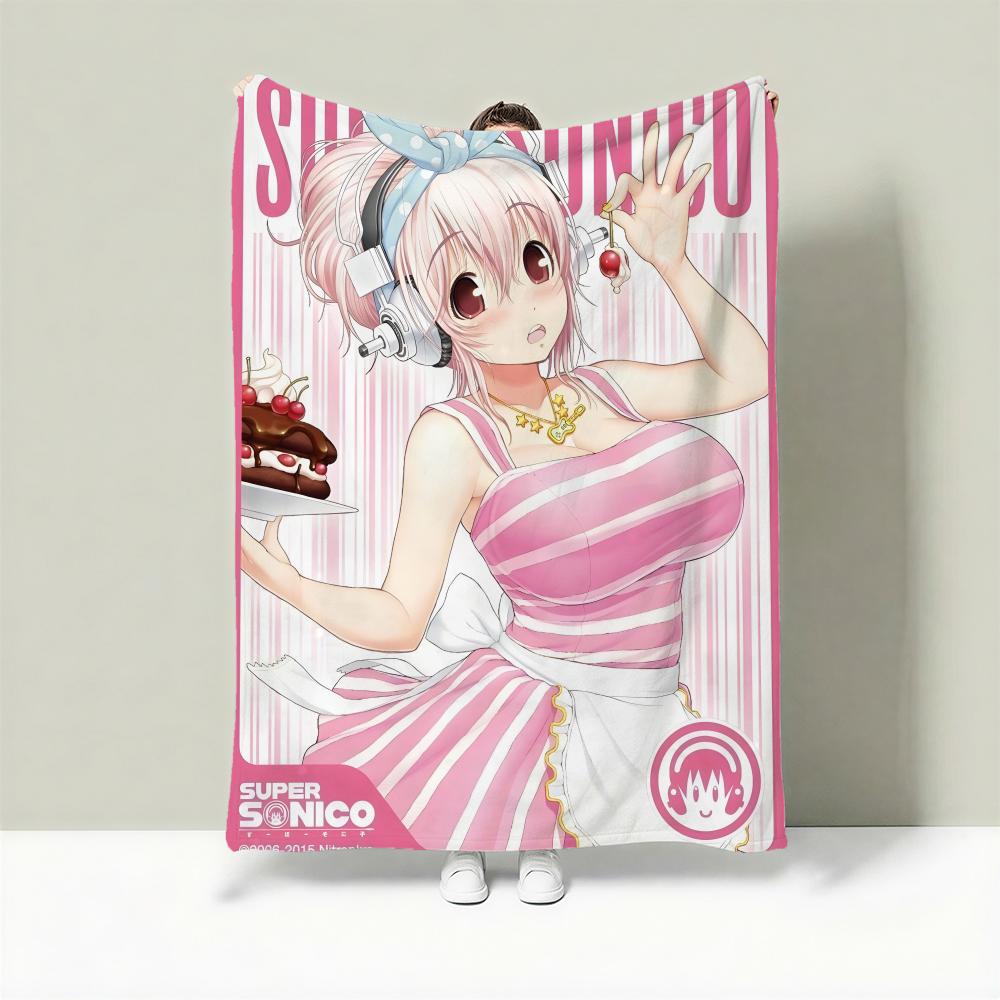 Персонаж S-Super Sonico Легкое одеяло 240 г Фланелевое мягкое для кожи для летнего охлаждения
