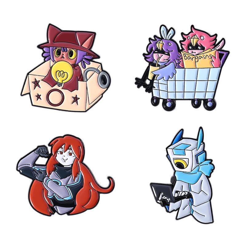 3-6 шт./набор Эмалевые значки с персонажами аниме-фильмов, Броши с кошкой Турбо-бабушкой, Подглядывающие значки на лацкан, Забавные украшения, Подарок для друзей
