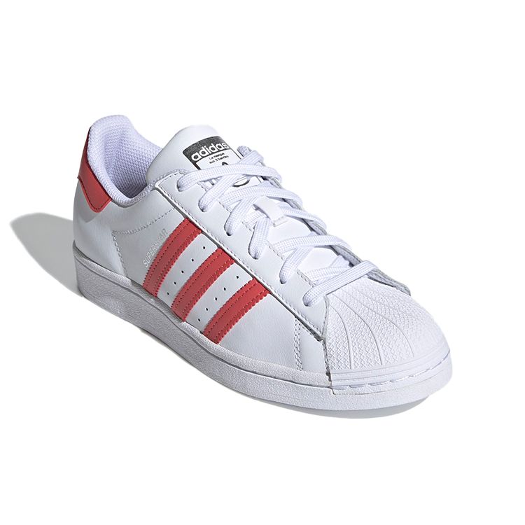 adidas Superstar Cloud Бело-Розовые женские кроссовки Crew-Red Matte-Silver FX6075