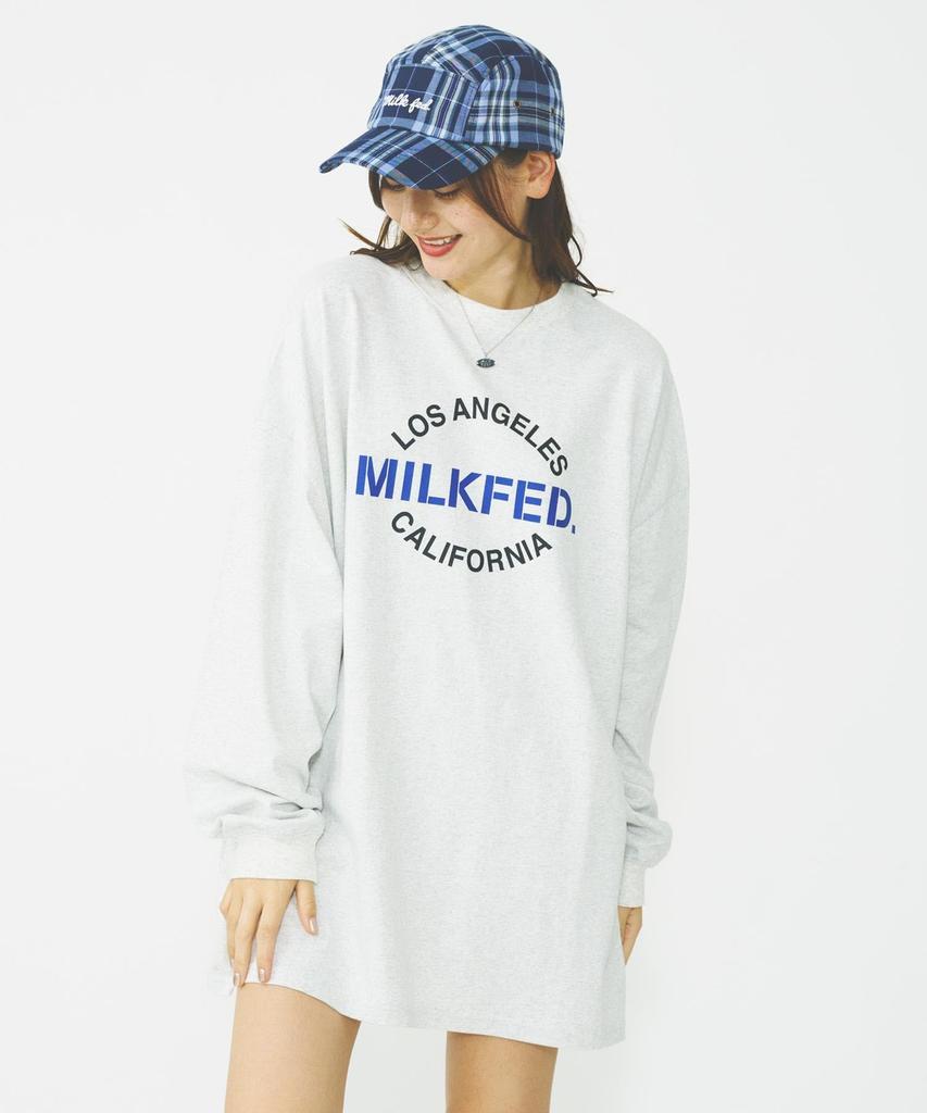 Milkfed Oatmeal Circle Logo Super Big Top Women's L/S T-Shirt