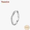 Tancise Classic 925 Sterling Silver  Zircon Ring Ladies Jewelry Wedding Promise Party Gift