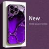 Фиолетовый эффект капли воды для чехла iphone Модный для coque iphone Чехол fundas Стекло для iPhone 17 16 15 14 13 12 pm Pro Plus