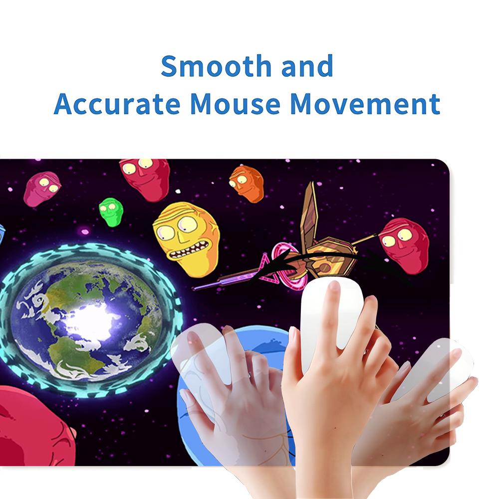Space Adventure Characters Large Gaming Mouse Pad Nonslip Rubber Base Waterproof Desk Mat For Office Pc Laptop