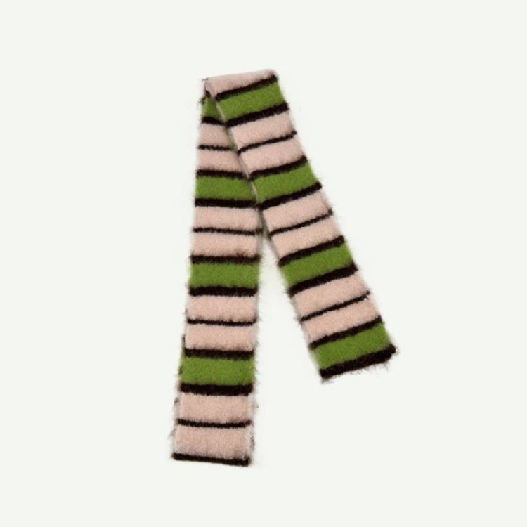 Women Furry Scarf Thin Choker Belt Strip Long Tie Scarf Bag Handle Wrap