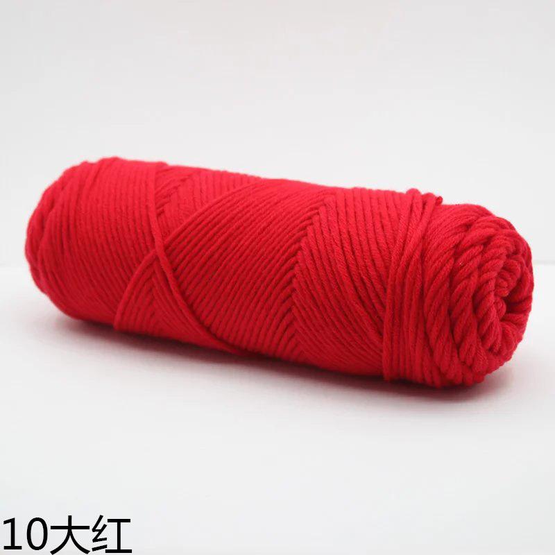 100 г/Клубок Молочная Хлопковая Шерсть Ручное Вязание Шарф Перчатки Шапка Толстая Пряжа Многоцветный Узор Натуральный Материал Мягкий Материал