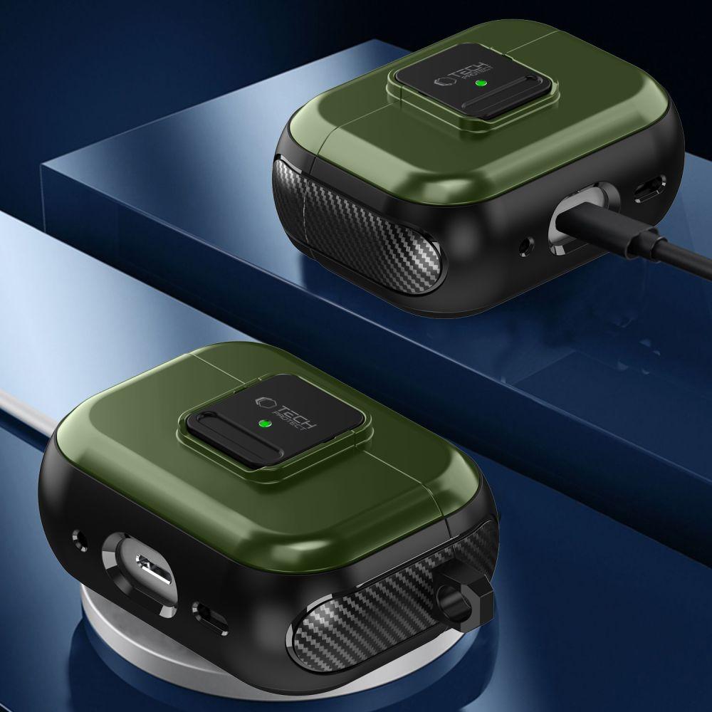 Tech-Protect Defender Hook Magsafe Apple Airpods Pro 1 / 2 Olive Green