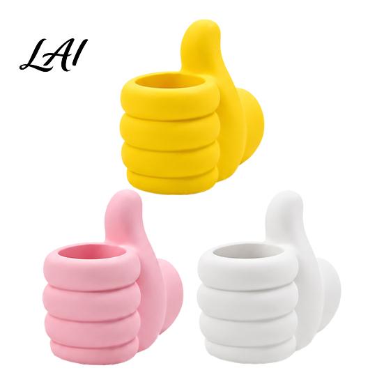 Creative Pen Cup for Office 3D Printed Thumbs‑Up Holder Funny Gesture Shaped Desk Organizer Desktop Storage Pencil Cup Cute Decor Office,