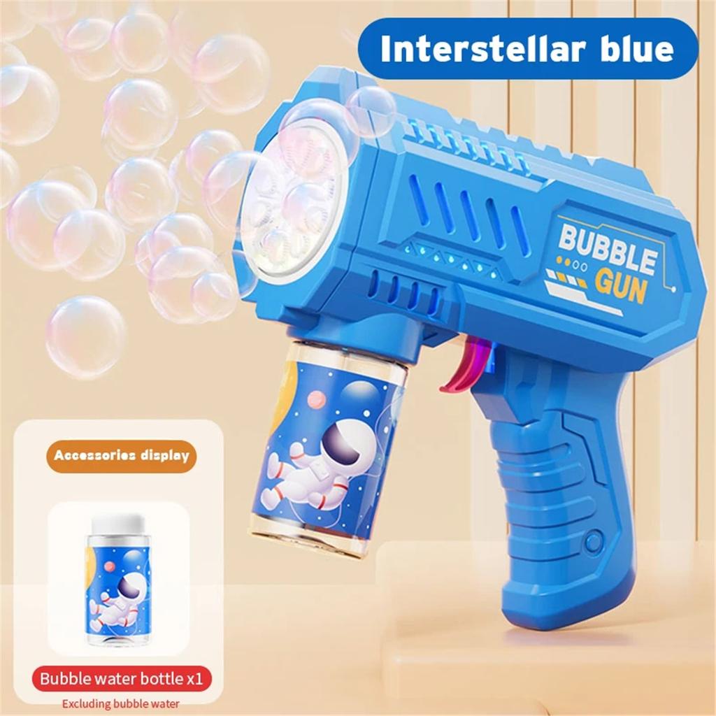 Children's bubble machine, light-up toy, fully automatic bubble gun, can produce a large number of bubbles without batteries or water