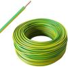 Câble Conducteur Rigide - Ebrom - H07V-U 1 X 4 Mm - Vert/jaune - 20 M - Norme VDE 0281