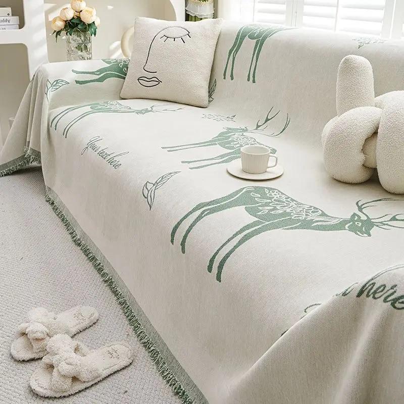 Противоскользящее диванное полотенце, ткань против кошачьих царапин, бархат Тедди, водонепроницаемое, многофункциональное покрытие для дивана, 4 сезона