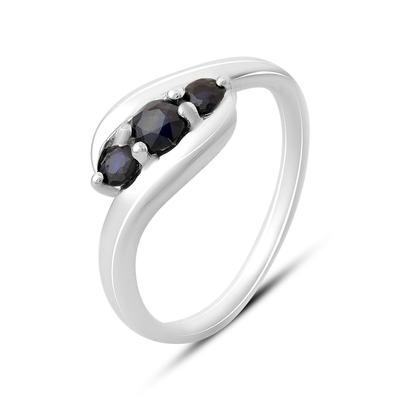 Серебряное кольцо с натуральным сапфиром 0.683ct, вес изделия 2,94 гр (2168829)
