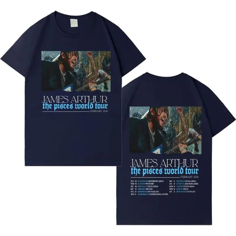 Singer James Arthur Fashion Pattern Casual Mens TShirt Loose TShirt Stylish High Quality Comfortable Short Sleeve Streetwear