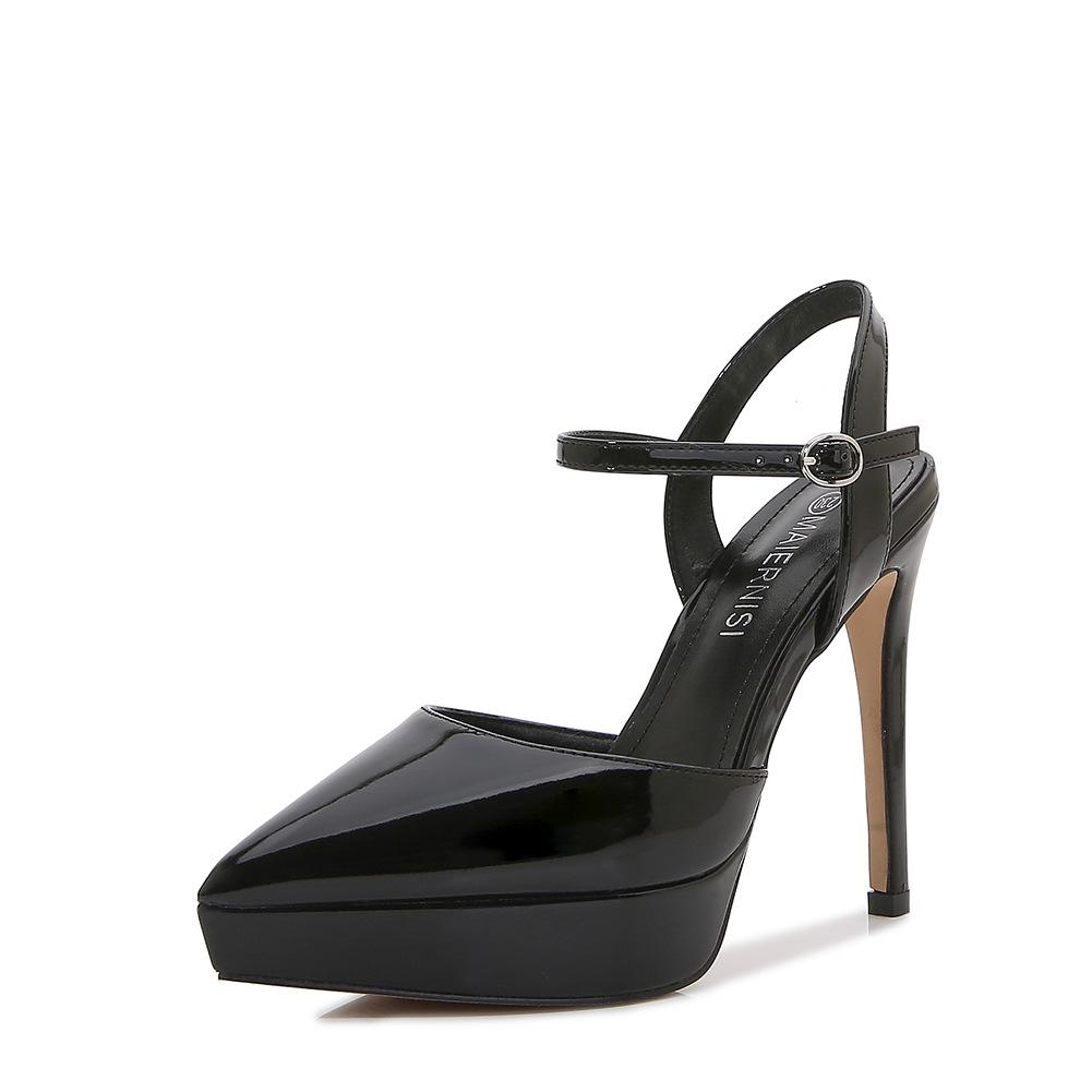 Женские туфли-лодочки на шпильке с острым носком, с ремешками и вырезами, 12 см WZ