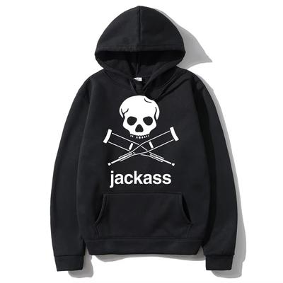 Осень и Зима Новая Толстовка Jackass Мужская и Женская Паттерн Логотип Повседневная Уличная Одежда Ретро Медленно Бегущая Повседневная Спортивная Футболка