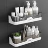 Waterproof Wall-mounted Plastic Storage Shelf Fashion Simple Style Shower Organizer Rack Kitchen And Bathroom Storage Holder