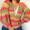 Colorful Scarf Thread Hand-Woven Cake Thread Gradual Change In Thick Hand-Woven Thread