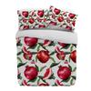 Summer Fruit Red Pomegranate Green Leaf Duvet Cover With Pillow Case Custom 3pcs Bedding Set Quilt Cover Double Bed Home Textile