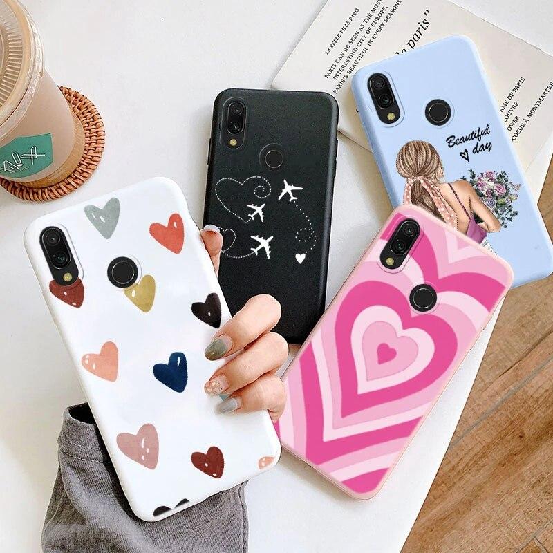 Redmi Note 7 Pro 7S Funda Rainbow Heart Vintage Flowers Leaves Чехол для телефона Мягкий силиконовый чехол-бампер для Xiaomi Redmi Note 7 Противоударная защитная сумка