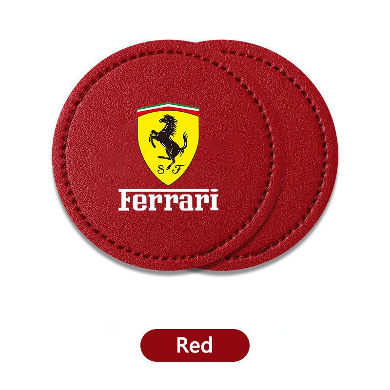 2pcs Car Auto Water Cup Slot Non-Slip Mat For Ferrari Roma 488 Portofino F8 Roma Spider SF90 Superfast Competizione Accessories ZX0