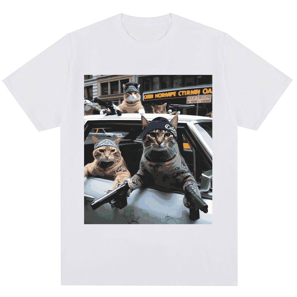 Funny Cat Team Emoji Printed TShirt Trendy and Fun Fashion Item for Unisex and Women Shortsleeved Casual Tshirt Streetwear