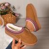 Fashion 2025 New Women Slippers Trend Covered Half Mop Warm Slippers Winter Warm Thick Sole Shoes Women Comfortable Outdoor Slides Women