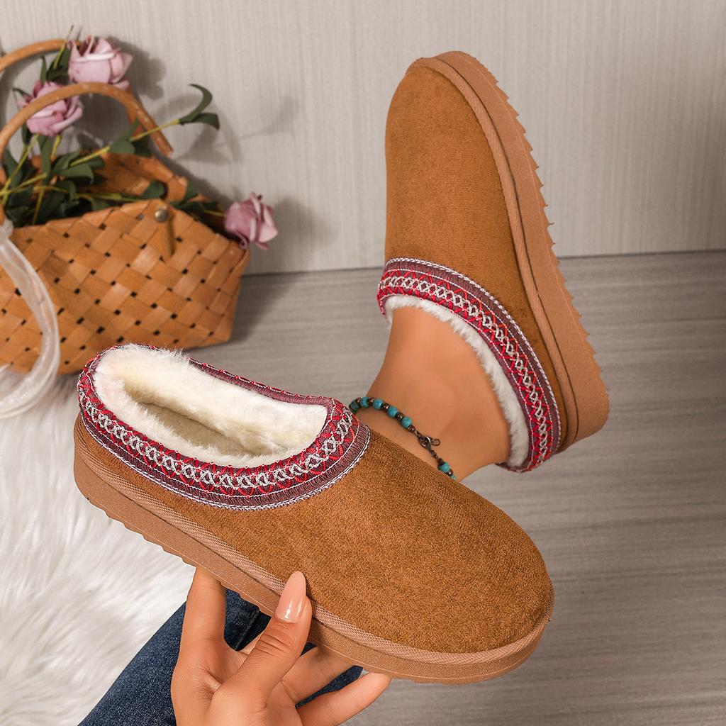 Fashion Winter Women Slippers 2025 New Comfortable Outdoor Slides Women Warm Thick Sole Shoes Women Trend Covered Half Mop Warm Slippers