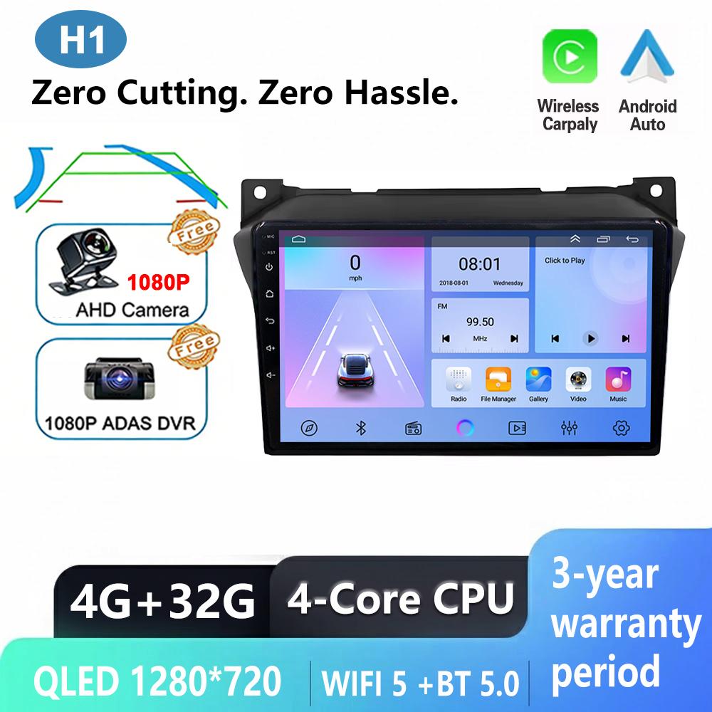 Android 16 Carplay For Suzuki Alto 2009 2010 - 2016 Car Radio Stereo Multimidia Player GPS Bluetooth DSP 2din Stereo QLED Screen