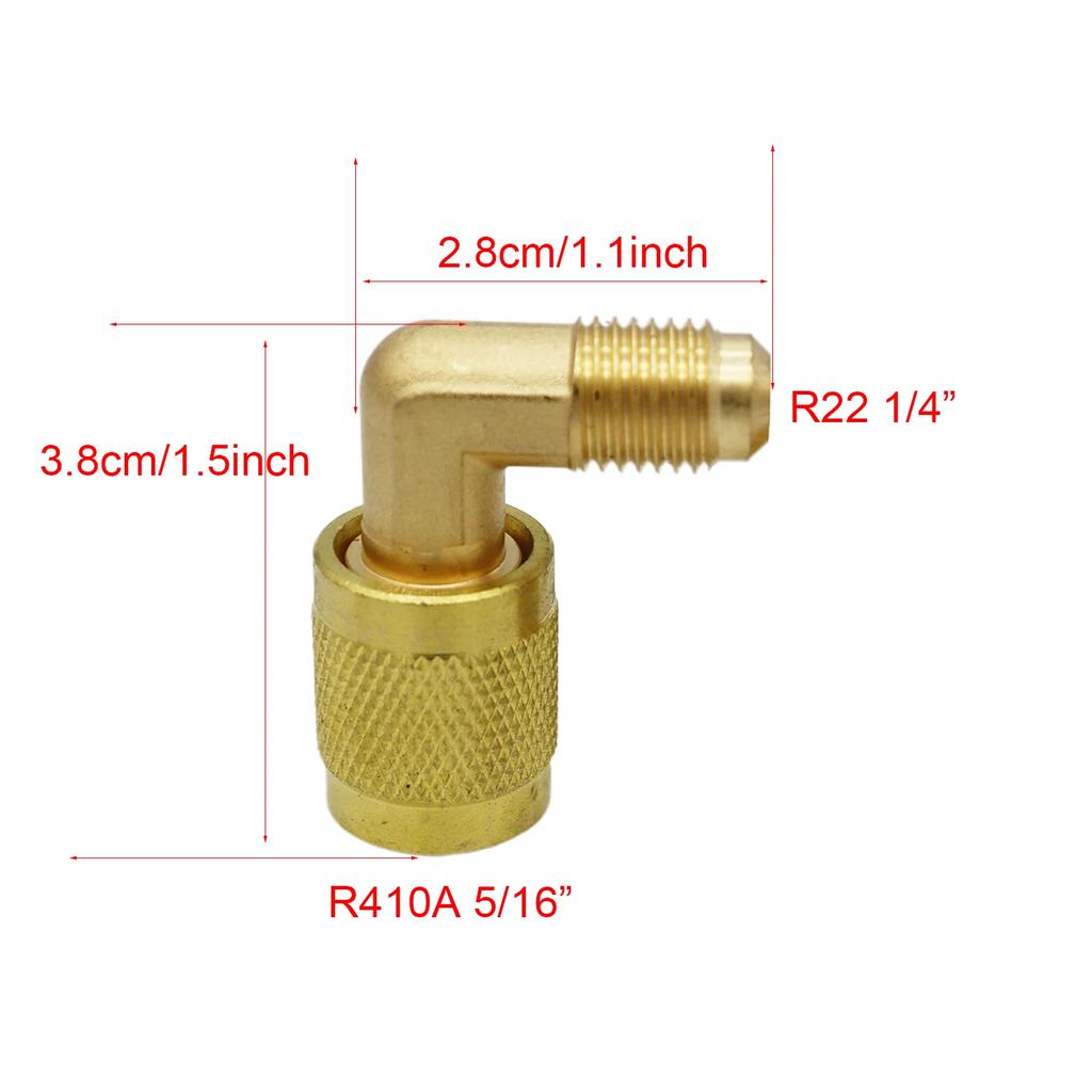 Латунные быстроразъемные муфты для вакуумного насоса 2 штуки 5/16 SAE к 1/4 SAE R410a Набор адаптеров для кондиционера