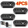 4pcs Universal Black Rubber Exhaust Hanger Mount Brackets Long Heavy Duty Hanger