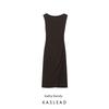 Kaslead New Women Clothes Western Style Fashion Slim Fit Boat Neck Sleeveless Dress 3332376