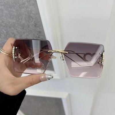 Цветные квадратные солнцезащитные очки Женские Мужские Безободковые Солнцезащитные очки Женские Мужские Дизайнерский бренд Унисекс Для путешествий На открытом воздухе