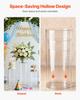 Wedding Flower Stand, 3PCS 60/75/90cm Round Cylinder Plinth, Clear Pedestal Stand with Transparent Acrylic Lid, Cylindrical Pedestal Stands for