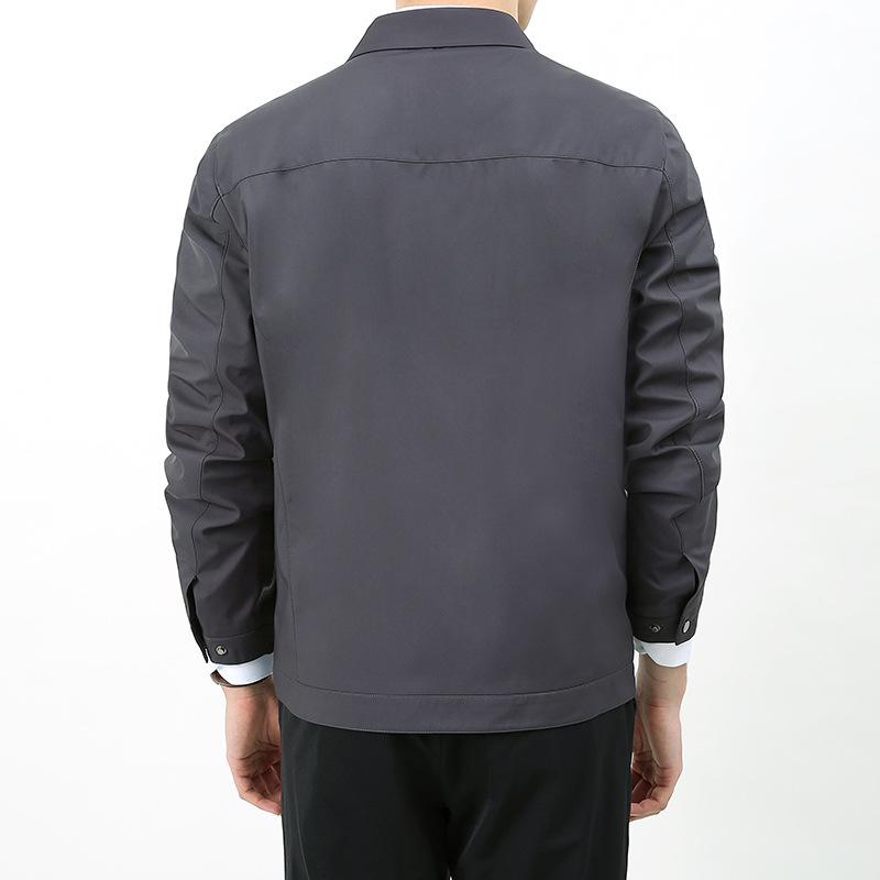 Весна и осень Новые мужские куртки для людей среднего и пожилого возраста Модные повседневные мужские куртки и топы с лацканами Трендовые