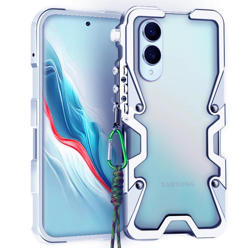 Бронированный Винт Металлическая Рамка Ударопрочный Чехол Для Samsung galaxy s25 edge Алюминиевый Бампер Чехлы Сверхпрочные Fundas С Веревкой