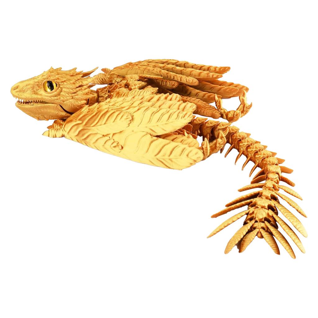 Пернатый дракон, 3D-печатный дракон, шарнирный дракон, дракон, 3D-печатная игрушка, настольный питомец