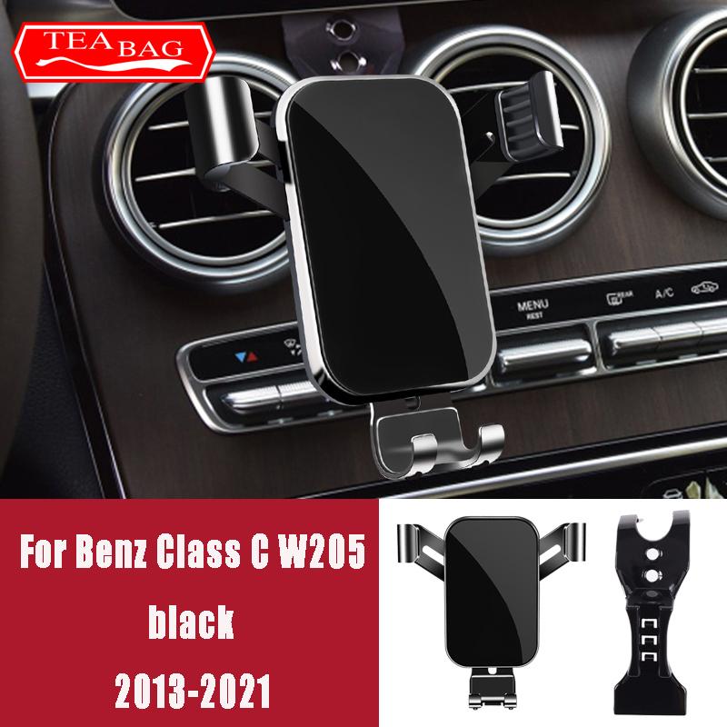 Car Mobile Phone Holder For Mercedes Benz Class C W205 W206 GLC X253 2015-2022 GPS Gravity Mount Navigation Bracket Accessories