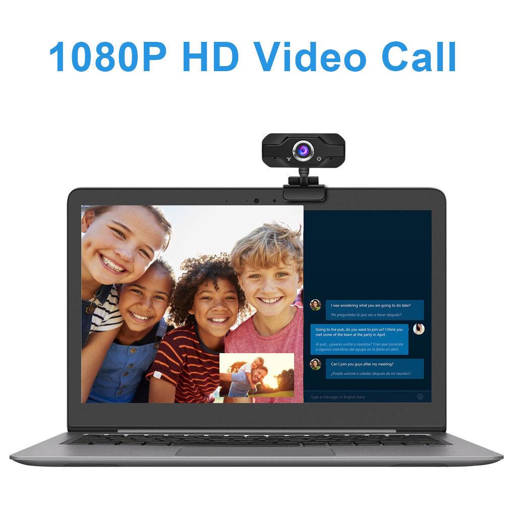 1080P HD USB веб-камера для онлайн-занятий и видеоконференций - Не требующая драйверов камера для прямой трансляции